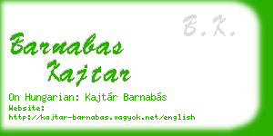 barnabas kajtar business card